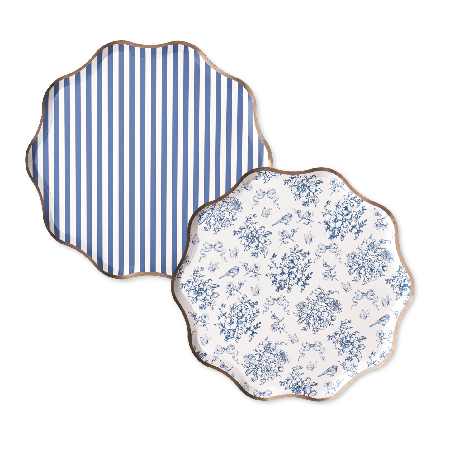 Hamptons Toile & Stripes Plates