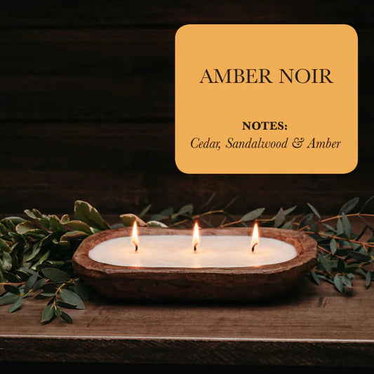 Amber Noir 3-Wick Dough Bowl Candle
