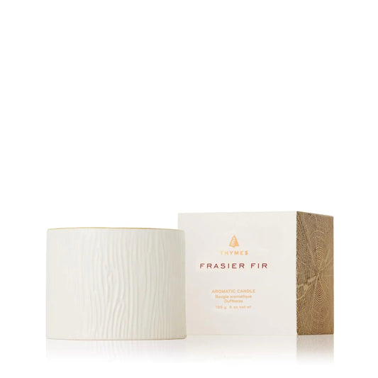 Thymes Frasier Fir Gilded Ceramic Candle