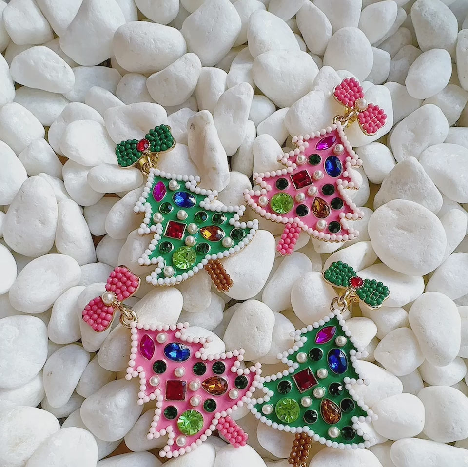 Glam Tree Dangle Earrings