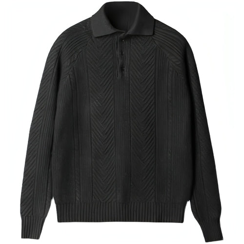 Men’s Classic Lapel Knit Sweater
