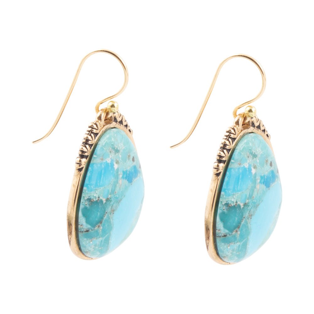 Agave Turquoise Drop Earrings