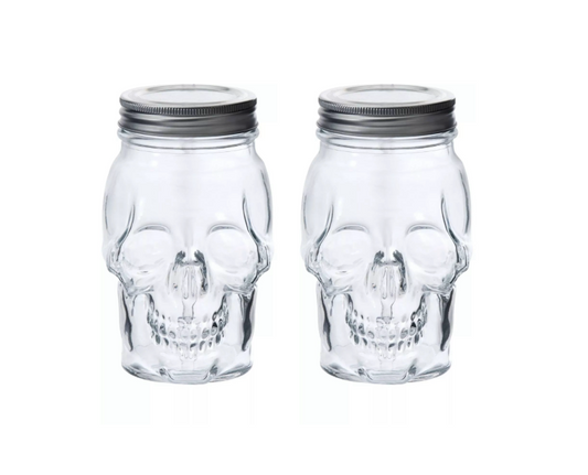 Skull Mason Jar | Set of 2
