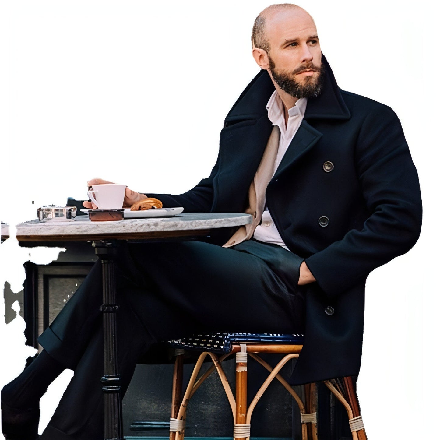 Men's Mid-Length Wool Coat