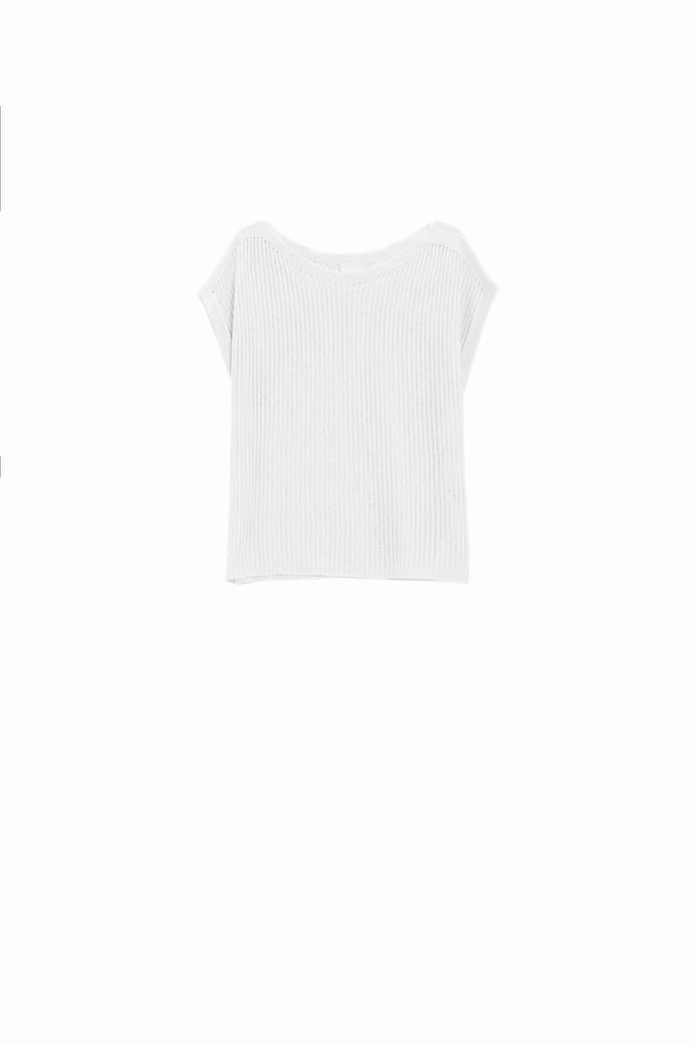 Metallic Ribbed Boat Neck Sweater