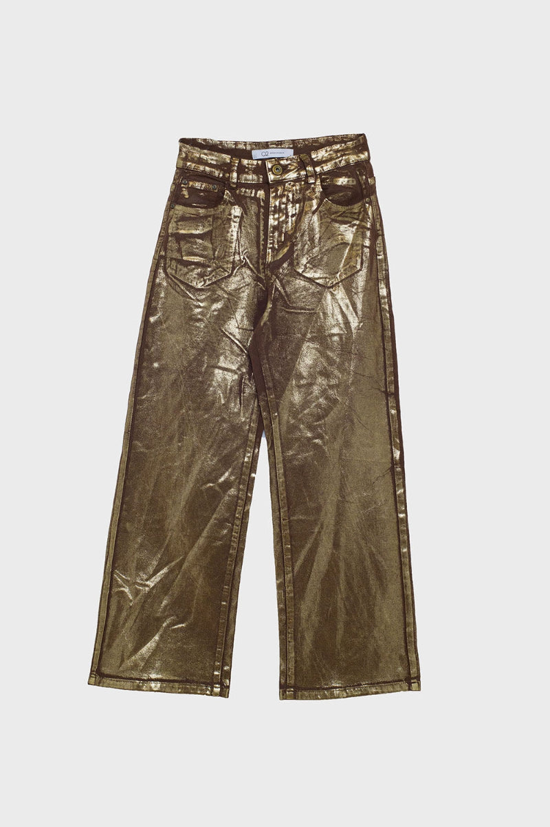Golden Glow Straight Jeans