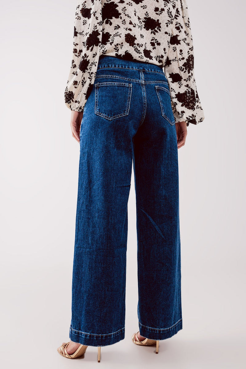 Button Front Jeans