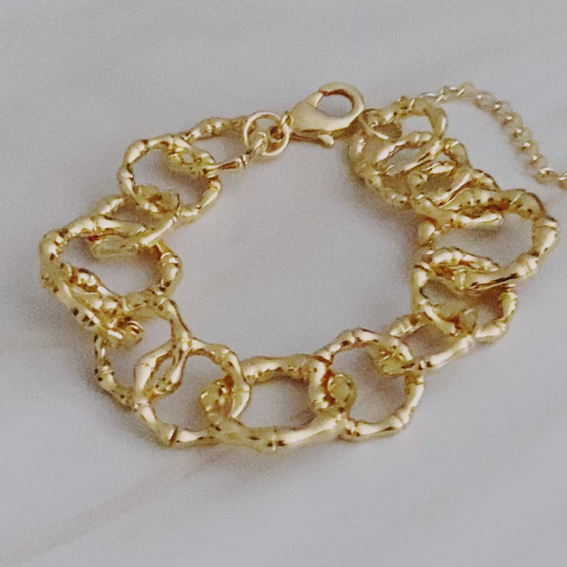 Coastal Bamboo Linked Chain Bracelet
