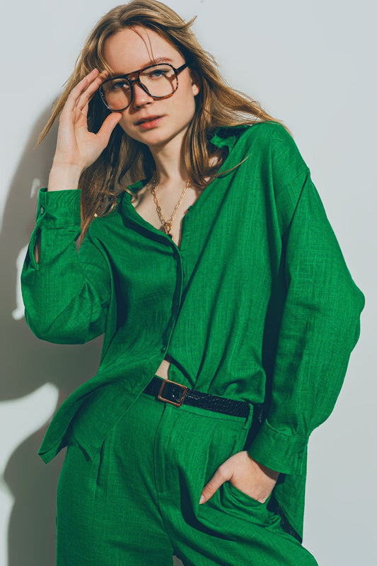 Classic Green Cotton Shirt