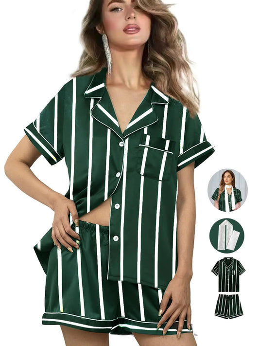 Satin Stripes Pajama Set