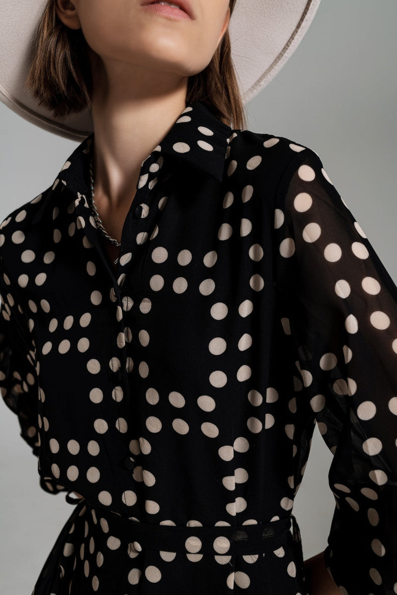 Polished Polka Dot Mini Dress