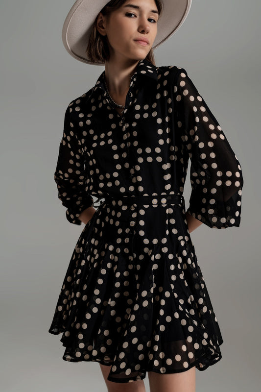 Polished Polka Dot Mini Dress