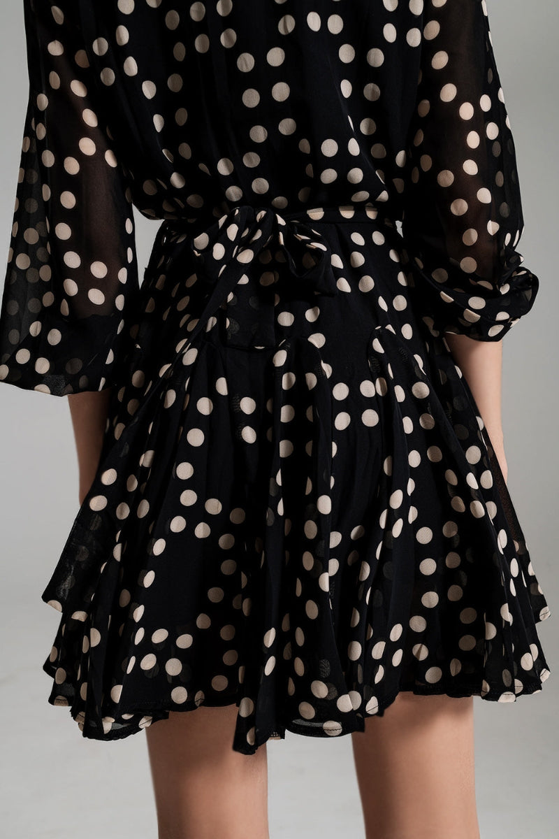 Polished Polka Dot Mini Dress