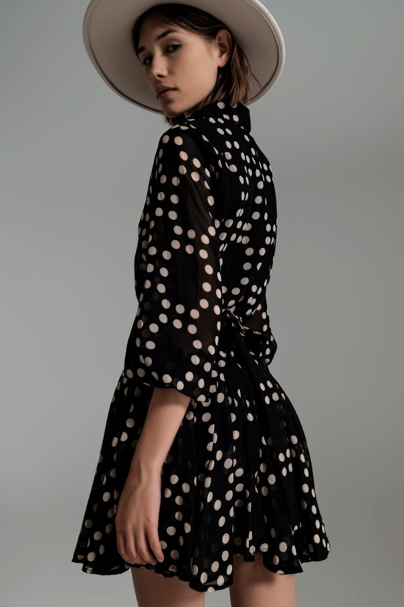 Polished Polka Dot Mini Dress