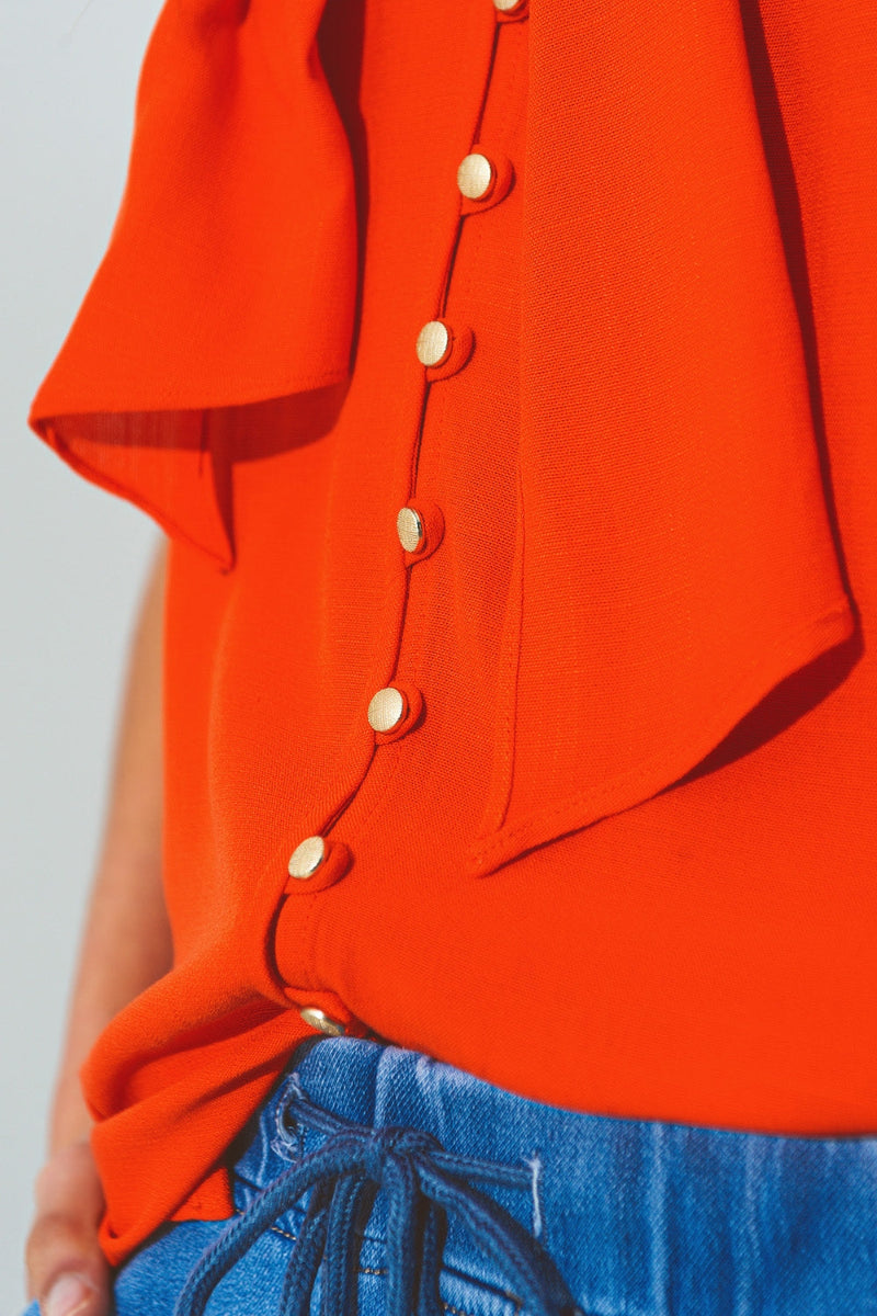 Sunset Halter Button Top