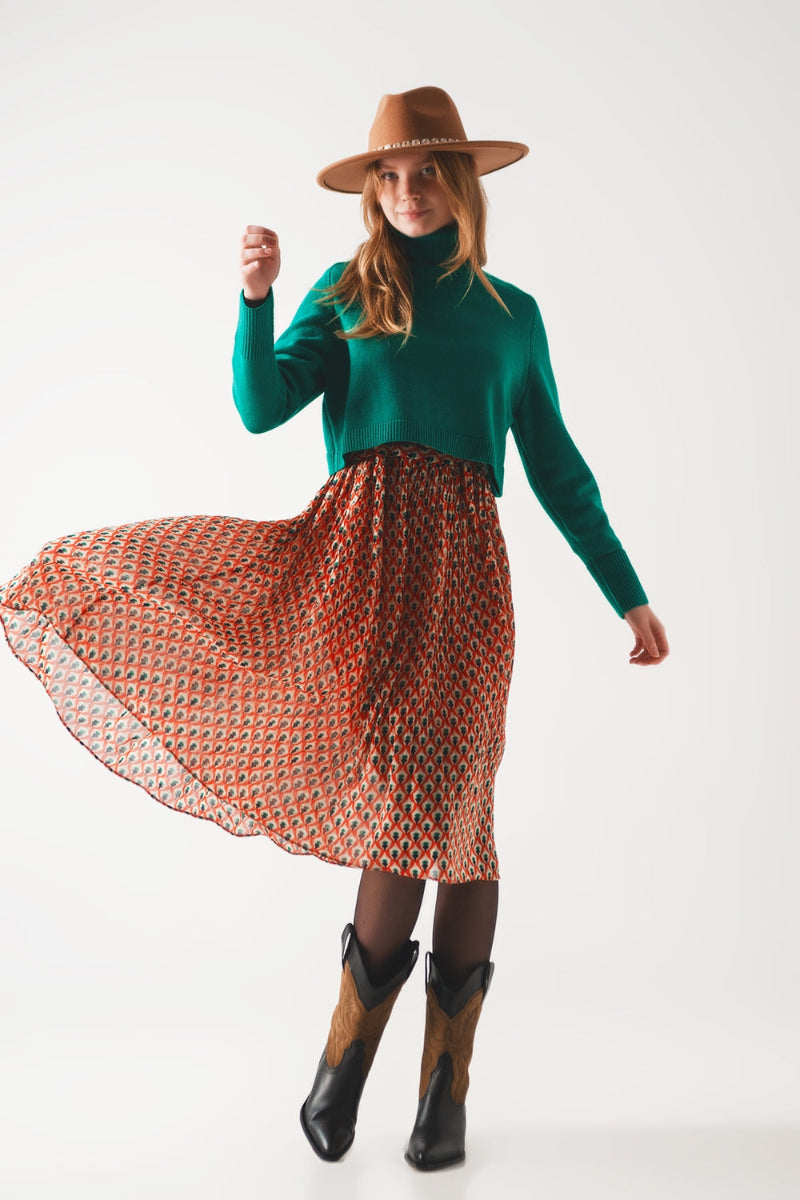 Emerald Cropped Knit Jumper