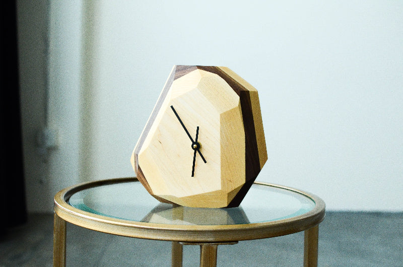 Modern Geometric Wood Clock