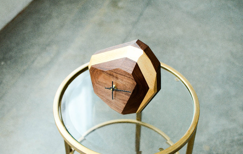 Modern Geometric Wood Clock
