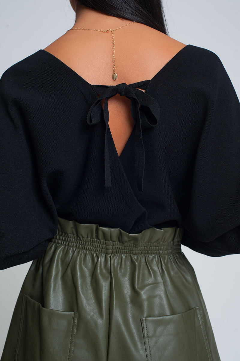 Wrapped V-Neck Sweater