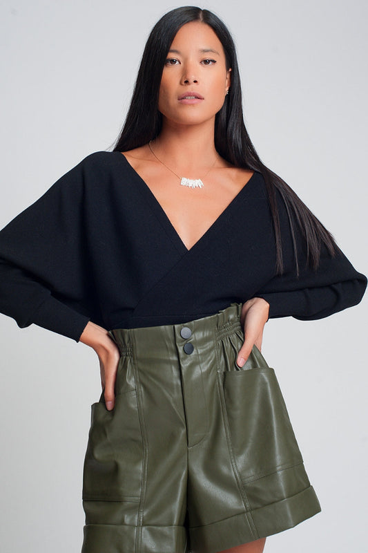 Wrapped V-Neck Sweater
