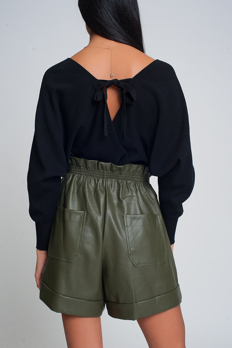 Wrapped V-Neck Sweater