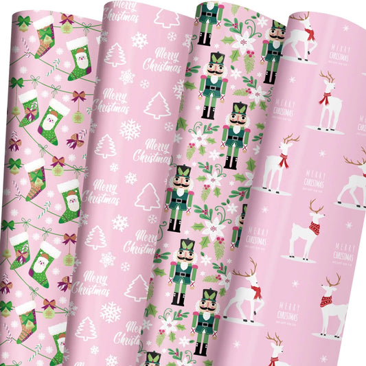 Pink Nutcracker Wrapping Paper Sheets