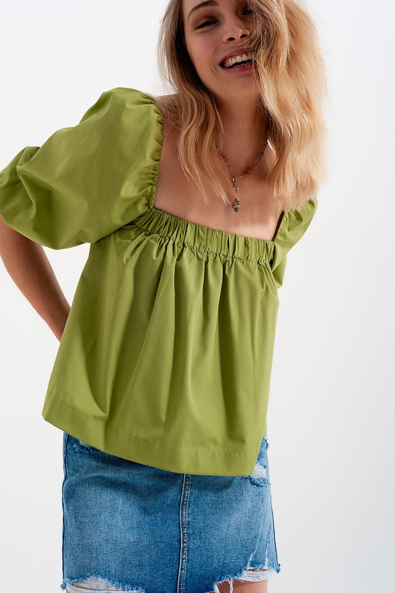 Garden Poplin Balloon Top