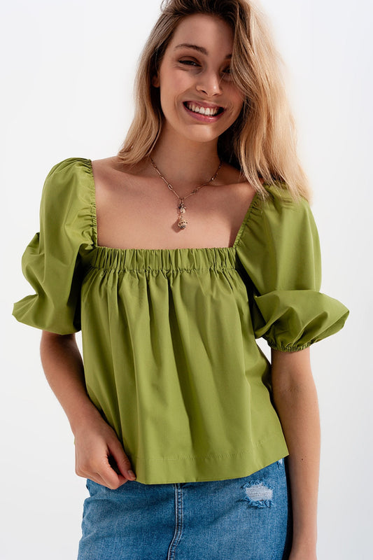 Garden Poplin Balloon Top