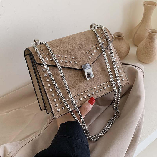 Rivet Chain Shoulder Bag
