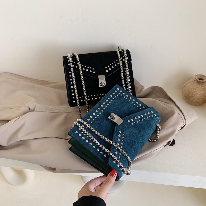 Rivet Chain Shoulder Bag