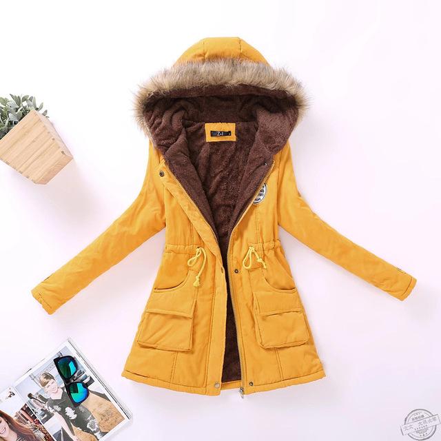 Feather-Lined Corduroy Parka