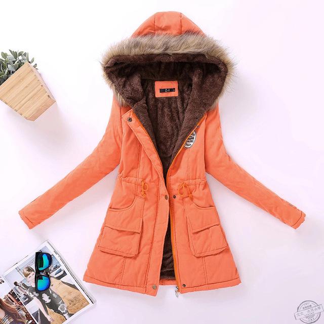 Feather-Lined Corduroy Parka