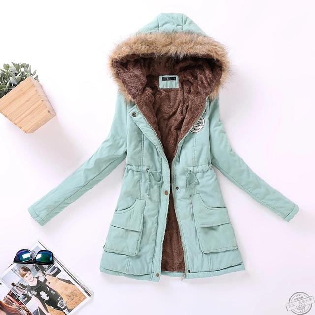 Feather-Lined Corduroy Parka