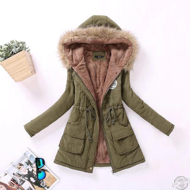 Feather-Lined Corduroy Parka