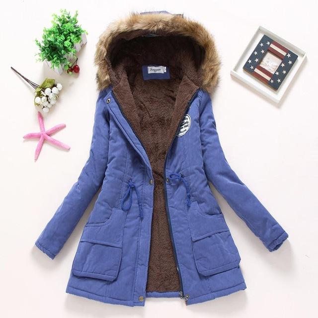 Feather-Lined Corduroy Parka