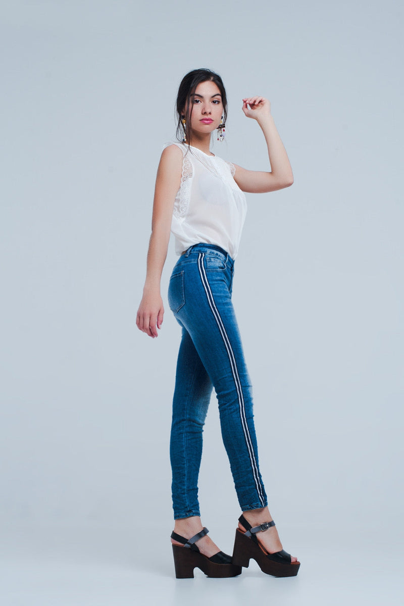 Side Line Skinny Jeans