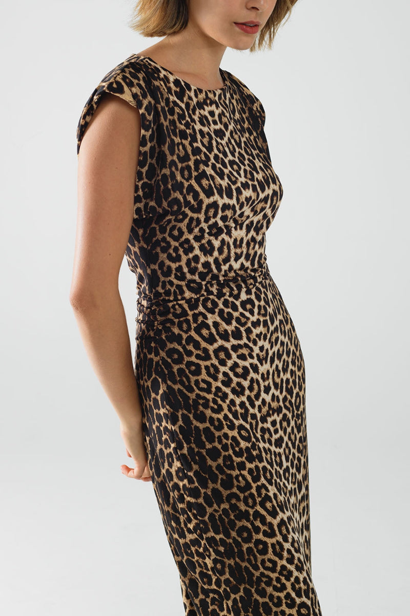 Fierce Leopard Midi Dress