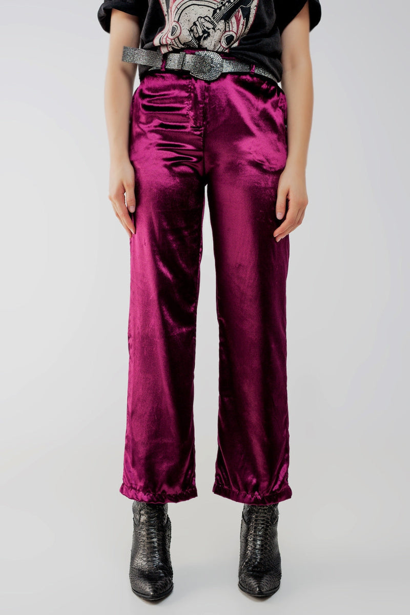 Velvet Evening Straight Pants