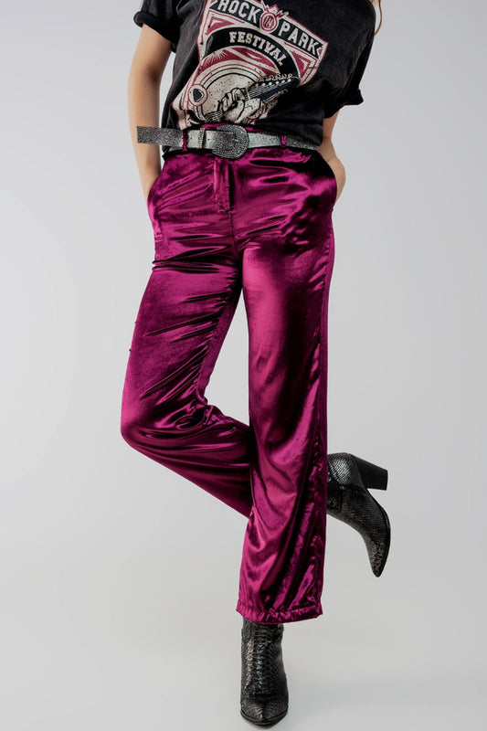 Velvet Evening Straight Pants