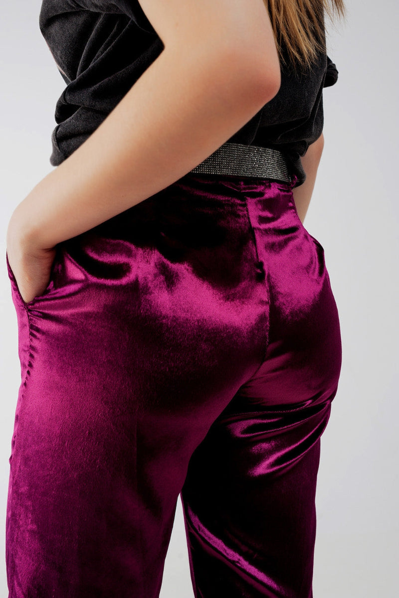 Velvet Evening Straight Pants