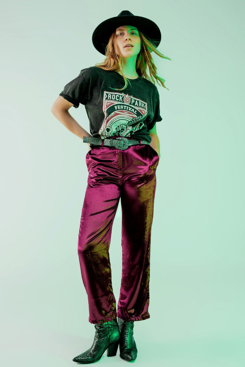 Velvet Evening Straight Pants