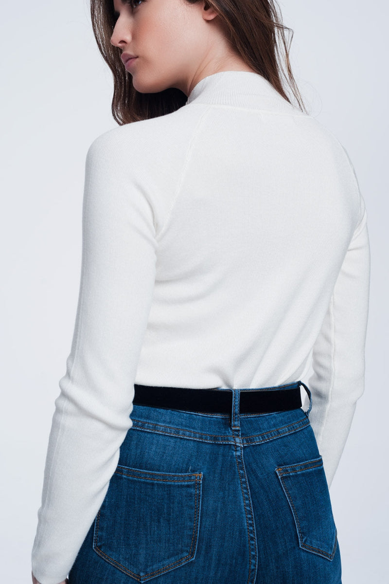 Polished Button Accent Sweatshirt