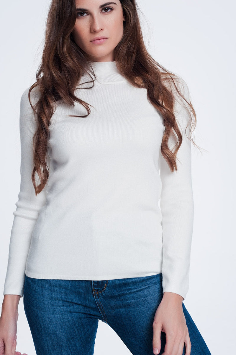 Polished Button Accent Sweatshirt
