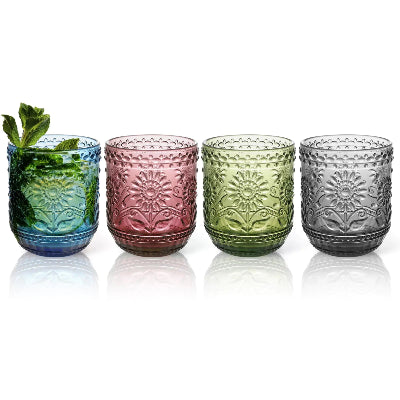Topsky Vintage Glass Tumblers | Set of 4