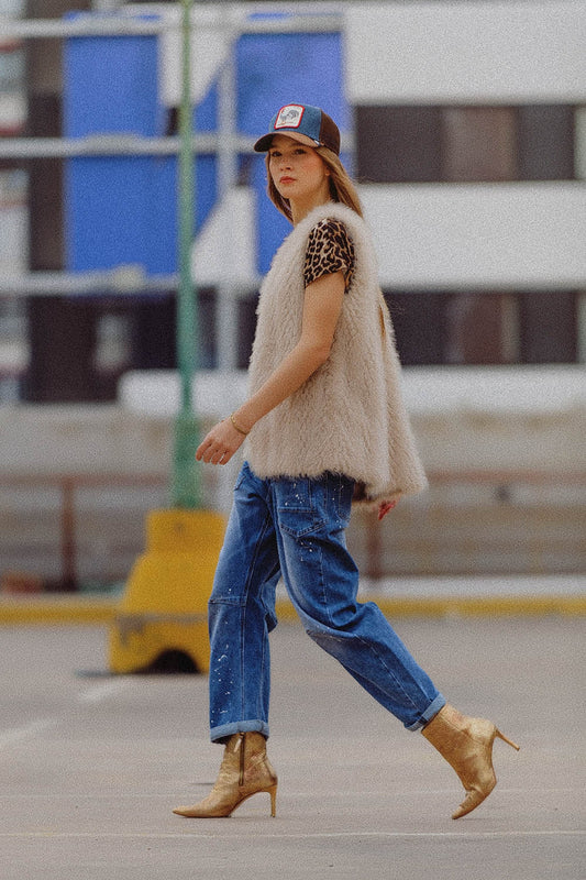 Timeless Beige Fur Vest