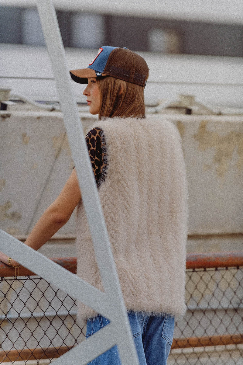 Timeless Beige Fur Vest